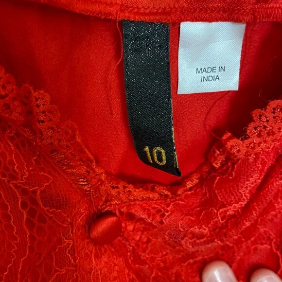 bright red sleeveless mini dress - Picture 4 of 4